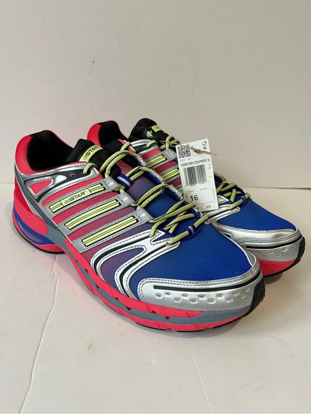 Adidas ADISTAR CONTROL 5 sneakers blue pink silver running shoe men’s size 16